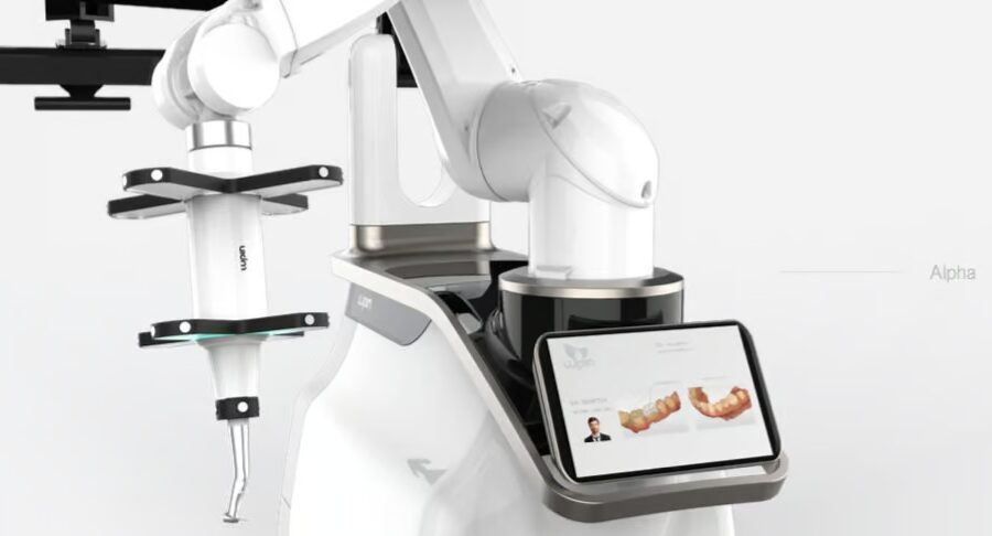 Image montrant le bras robotique de Lupin Dental.