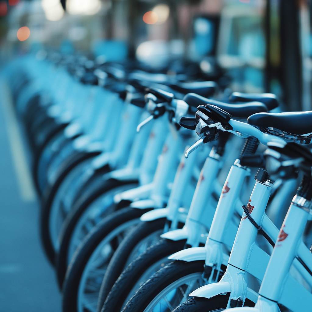 Image illustrant des vélos de ville. Mobilité durable.